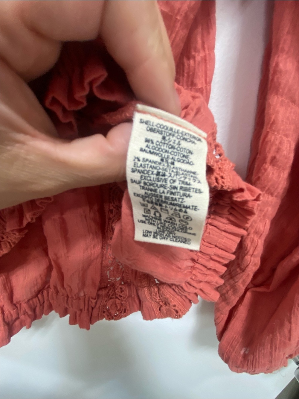 Free People Athena dusty Rose Embroidered top - Picture 4 of 7